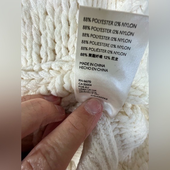 Free people vanguard chunky knit oversized bubble sleeve cream sweater XS - Picture 6 of 8